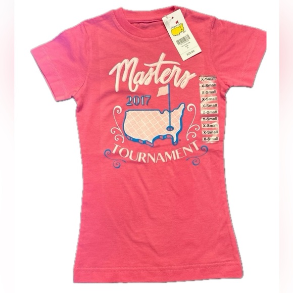 Masters NWT Authentic Girls X-Small 2017 Pink Masters T-Shirt - Picture 1 of 5